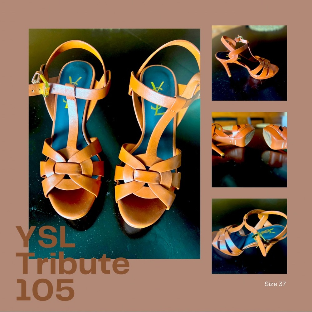 St Laurent - Tribute 105 Sandals - Gently Worn